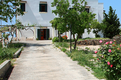 Viale ingresso con fiori